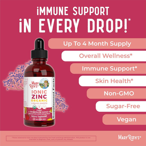 MaryRuth Organics Strawberry Lemon Ionic Zinc, 4 FZ