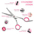 LIGICKY Baby Hair Cutting Scissors Set, Professional Safety Round Tip Stainless Steel Hair Thinning Shears for Kids