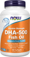 NOW Foods Supplements, DHA-500 with 250 EPA, Molecularly Distilled, 180 Softgels for Brain Health
