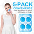 WORLD-BIO Small Round Ice Packs (5 Pack) Reusable Soft Gel Cold Pack with Cloth Sleeve - Fast Pain Relief & Swelling