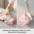 Happyupcity 3Pcs Sanitary Napkin Storage Bag Portable Oxford Nylon Period Pouch with Zipper for Tampons, Menstrual Cups