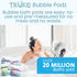 TruKid Bubble Podz Bubble Bath for Kids, Toddlers, & Babies, Gentle Colloidal Oatmeal Bath Bomb, pH Balanced, 24 Podz