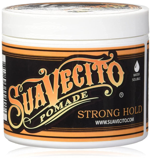 Suavecito Pomade Firme Hold, 5 oz Strong Hold Hair Pomade for Men, Medium Shine, Water Based, Easy to Wash Out