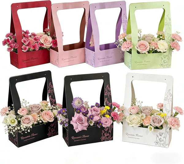 YKYOBFA 12pcs Floral Bouquet Paper Bags Waterproof for Bouquets Portable Craft Flower Arrangement
