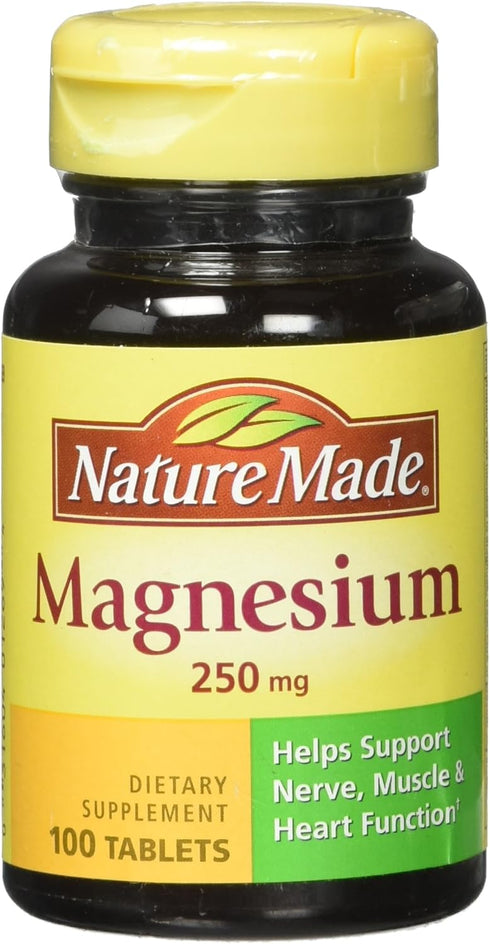 NATURE MADE Magnesium, 250 mg, 100 Tablets