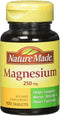 NATURE MADE Magnesium, 250 mg, 100 Tablets