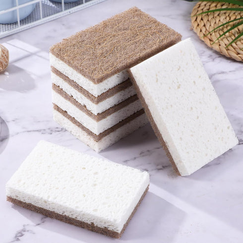 FRCOLOR Scrub Sponges Kitchen 12 Count – Cleaning Sponges Scrubber Sponge Household Cleaner Tools for Washing Dishes