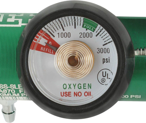 Ever Ready First Aid Oxygen Regulator, CGA-870 Gauge Flow Rate with Wrench Key - 0-15LPM
