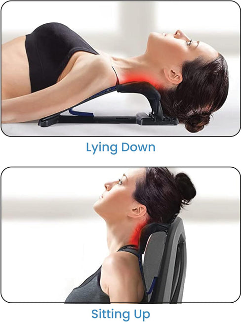 TRAKK Neck Stretcher and Cervical Traction Device with Heating for Upper Back, Shoulder Relaxer and Spine Alignment
