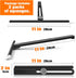 Shower Squeegee 2 Packs, 360° Rotating Black Silicone Scraper for Glass Doors, Tile, Countertop Cleaning