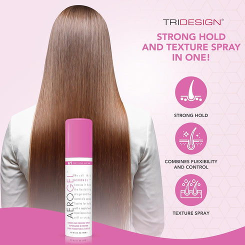 TRI Design Aerogel Hairspray, 3oz, Extra Hold, Free & Clear for Men and Women, Flexible Hold