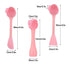 Silicone Facial Cleansing Brush, Beomeen 4 in 1 Handheld Face Scrubber for Gentle Exfoliating
