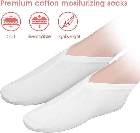Sibba 2 Pairs Touch Screen Moisturizing Gloves and Socks - Overnight Bedtime Hand Spa Treatment for Eczema