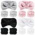 12 PCS Face Wash Headband Wristband Set for Women Girls, Soft Microfiber Facial Spa Hair Wraps for Washing Face