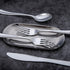 Liacere 200Pcs Silver Plastic Cutlery - 100 Forks, 50 Spoons, 50 Knives, Disposable Silverware for Parties