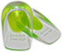 2 Pack KidSole Shock Absorbing Lightweight Gel Heel Cups for Kids with Sensitive Heels, Green Size 2-6