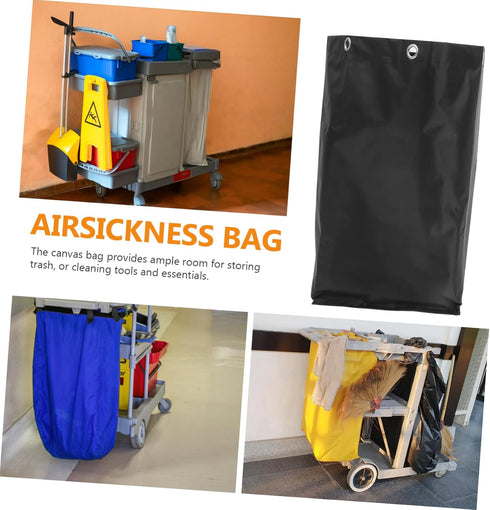 Multifunctional Janitorial Bag for Shopping Cart Cleaning Caddy Bag Replacement Housekeeping Sturdy Canvas Cleaning