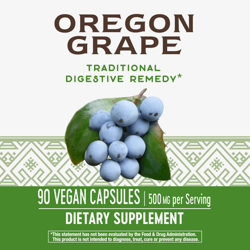 Nature's Way Oregon Grape, Traditional Digestion Remedy* Supplement, 90 Vegan Capsules