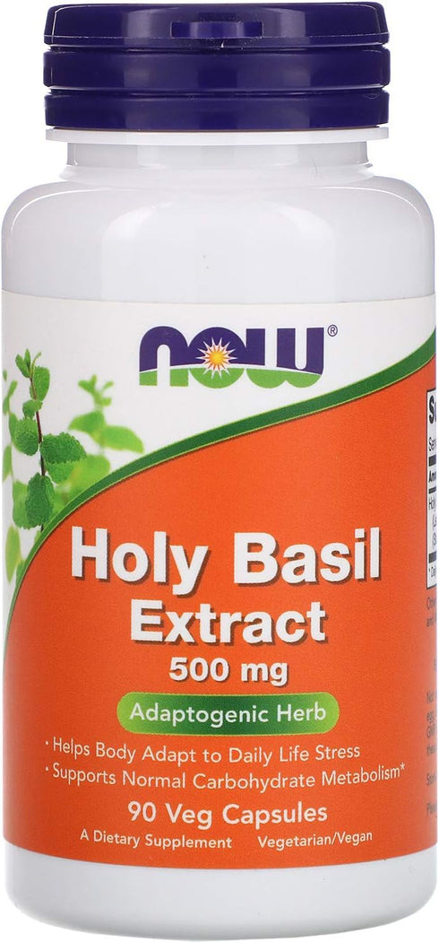 NOW Supplements Holy Basil Extract 500 mg | 90 Veg Capsules | Sacred Plant in Ayurveda