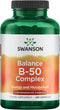 Swanson B-50 B-Complex, High Potency & Bioavailability, 250 Capsules for Immune System Support