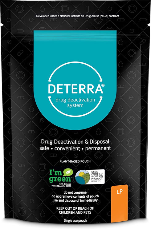Deterra-LP Drug Deactivation and Medication Disposal System - Safe Pill and Liquid Destroyer, Plant-Based Large Pouch