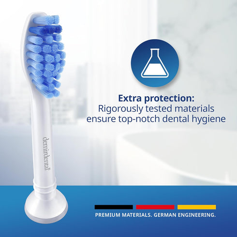 HX6015/03 8 Replacement Heads - Compatible with Philips Sonicare Replacement Heads - Medium Replacement Toothbrush Head