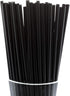 Made in USA Pack of 250 Unwrapped BPA-Free Plastic Drinking Straws, Black, 18" X 0.21"
