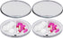 Set of 2 Oval-Shaped Pocket Purse Pill Box & Organizer with Dual Compartments (Silver Flat Top)