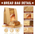 WNSIRVY 130 Pack 150 (13.7x8.2x3.5 Inches, Large Bread Bags for Homemade Sourdough Bread - Kraft Paper Storage Bakery