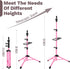 Wig Stand Tripod, 55 Inch Metal Mannequin Head Tripod Stand for Hairdressing Training (Pink, Head Not Included)