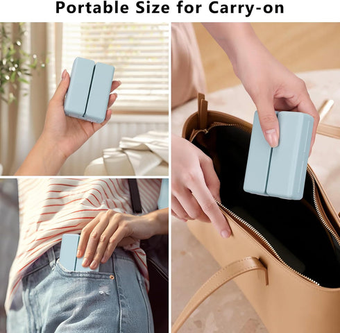 FYY Daily Pill Organizer - 7 Compartments Portable Travel Pill Case, Folding Design for Vitamins, Supplements,