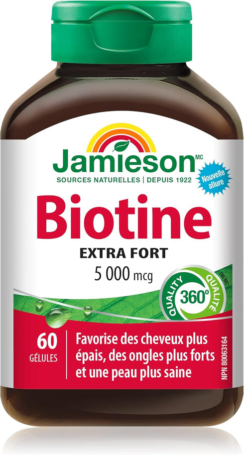 Jamieson Biotin 5,000 mcg, 60 Capsules