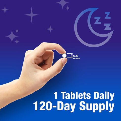 ORZAX Sleep Supplement - Melatonin 5 mg, Vitamin B6 & 5-HTP for Restful Sleep, 120 Tablets for Adults
