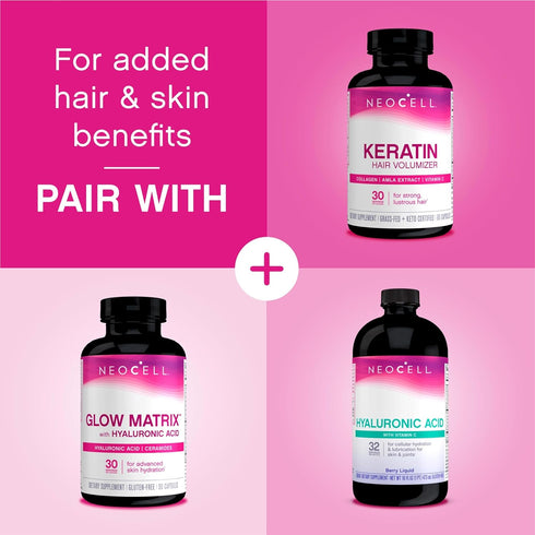 NeoCell Hair, Skin and Nails Beauty Builder with Collagen, Biotin, Vitamin C, 60 Count, Lemon Gummy