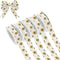 YKZEYK Ribbon for Gift Wrapping Sunflowers Leaves White Pattern Fabric Ribbon 1/2" 25