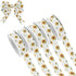 YKZEYK Ribbon for Gift Wrapping Sunflowers Leaves White Pattern Fabric Ribbon 1/2" 25