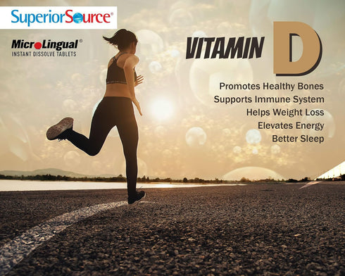 Superior Source Vitamin D3 10000 IU, 100 Count, Quick Dissolve MicroLingual Tablets, Immune Support