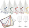 QUYLIXX 5 Pcs Wine Glass Polishing Cloths Large Microfiber Cleaning Cloths 20 x