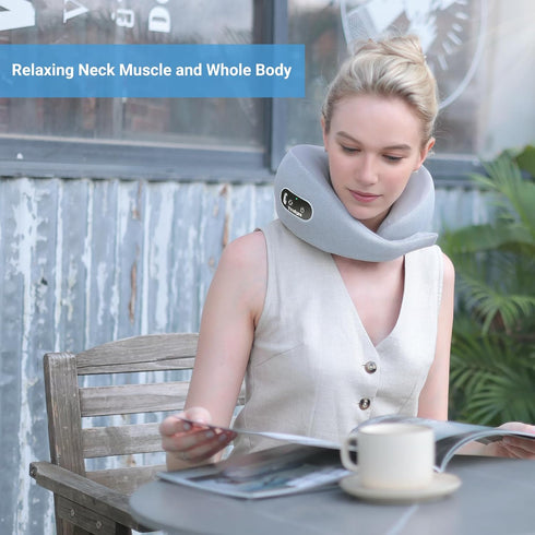 Neck Massager, Deep Tissue Kneading Massage Pillow for Neck Back Shoulder, Electric Shiatsu Massage Cushion for Pain