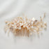 SWEETV Handmade Wedding Hair Comb, Flower Bridal Hair Clip, Hair Accessories for Bridal Hair