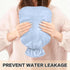 SyXIOP 2L Light Blue hot-Water Bottle with Soft Cover, Warm Water Bottle for Bed for Menstrual Cramps, Menstrual