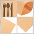 100pcs Brown Kraft Paper Bags, Disposable Silverware Flatware Sleeves for Kitchen Cutlery Utensils Holder, Christmas