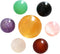 Set of 7 Natural Chakra Crystal Balls for Healing Meditation - Yellow Calcite, Black Obsidian, Rose Quartz, Clear