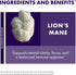 Host Defense Mushrooms Lion's Mane - Brain Health Support Supplement for Focus & Memory Function, 30 Capsules