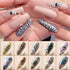 Snake Skin Nail Transfer Foil Sticker Art Supplies, Python & Starry Sky Designs, 10 Pcs Holographic Nail Foil