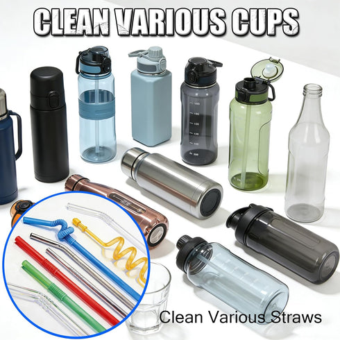 TOAINRSI Set Bottle Cleaning Brush - Long Handle Bottle Cleaner, for Long Narrow Neck Bottles, Water Bottles, Baby