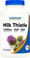 Nutricost Milk Thistle 250mg (1000mg Equivalent), 240 Non-GMO Vegetarian Capsules - 4:1 Extract