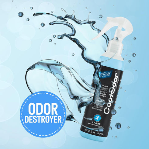 Sports Odor Destroyer Spray, 2 x 8.12oz Bottles, Deodorizer & Neutralizer for Sports Gear and Equipment