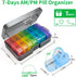 Urekt 2 7 Weekly Pill Organizer Times a Day, Am Pm Pill Box Day, Travel Pill Case, Medicine Pill Organizer