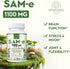1100mg SAM-e (S-Adenosyl-L-Methionine) Supplement - Highest Concentration of Active S,S Form Same for Mood, Joint &